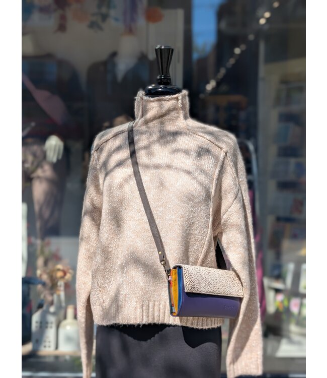 Lyla + Luxe Nellie Mock-Neck Sweater - Beige