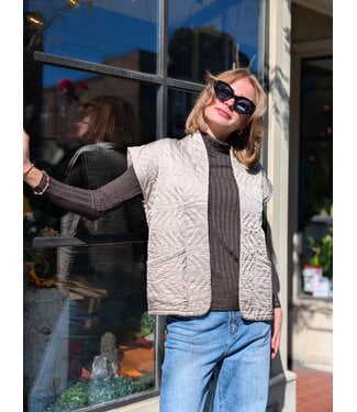 Quilt Vest - Taupe