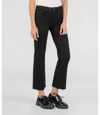 KUT Jeans Kelsey Mid Rise Ankle Flare - Black