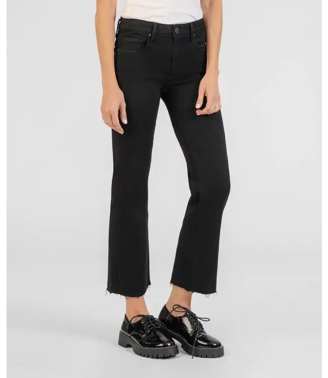 KUT Jeans Kelsey Mid Rise Ankle Flare - Black