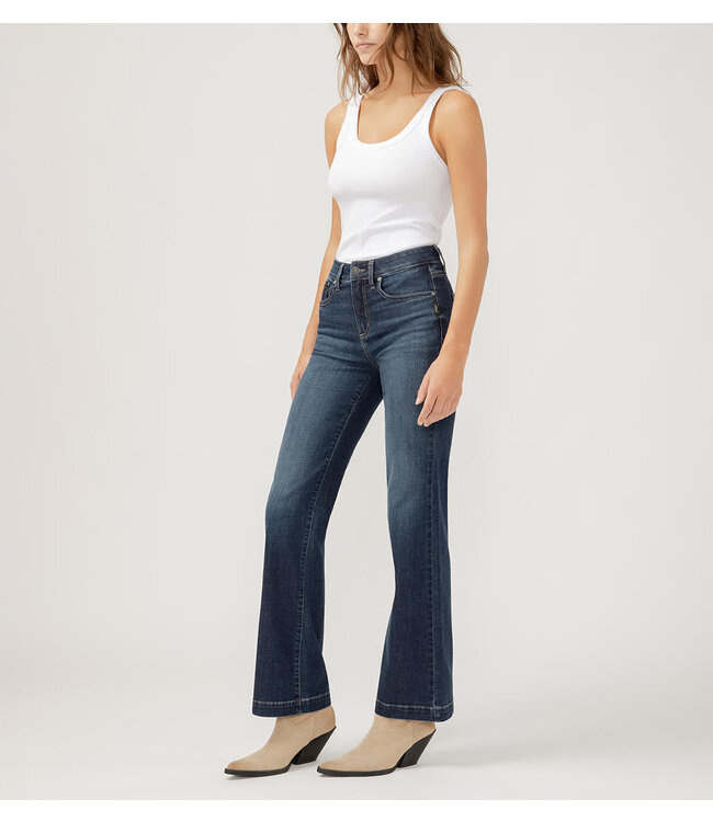 Silver Jeans Avery High Rise Luxe Stretch Trouser Jeans - Indigo