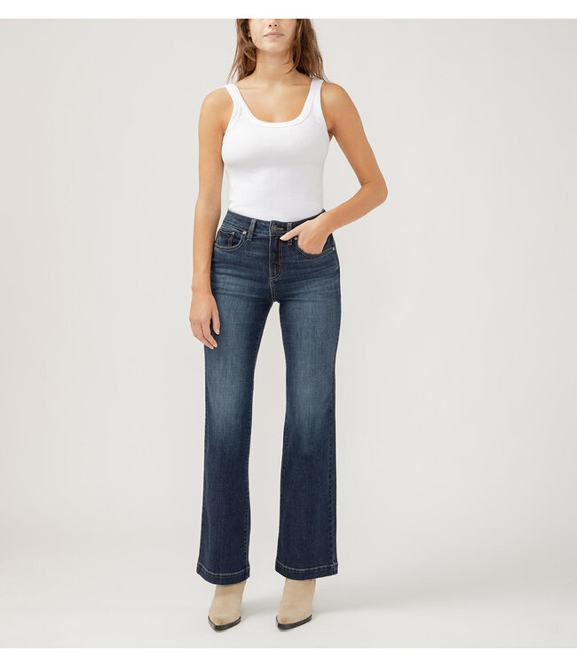 Silver Jeans Avery High Rise Luxe Stretch Trouser Jeans - Indigo