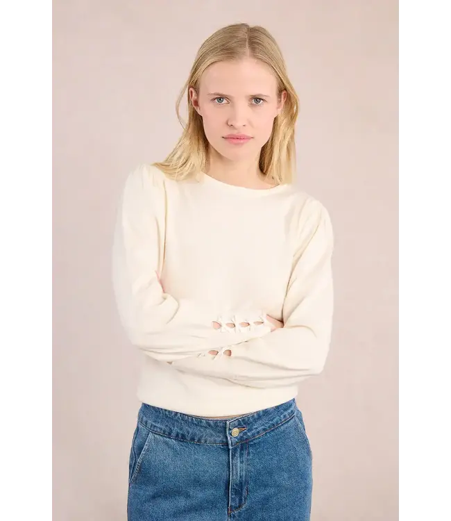 Molly Bracken Sweater w/ Bows - Ecru