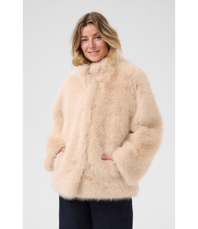 Cream CRFrimia Fur Jacket - Natural