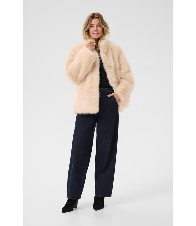 Cream CRFrimia Fur Jacket - Natural