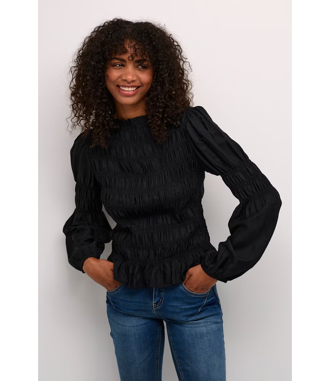 Cream Henva Blouse - Black