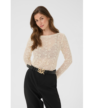 Cream CRInge Lace Blouse - Birch