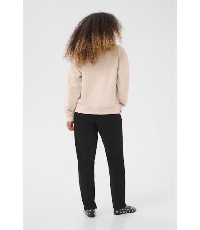 Cream CRLovisa Embroidered Sweater - Oat