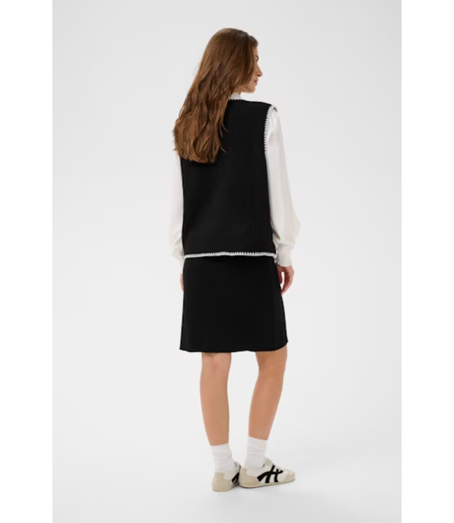 Cream CRTimmie Knit Vest - Black