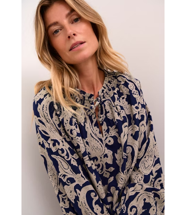 Cream CRLucy Paisley Blouse - Blue