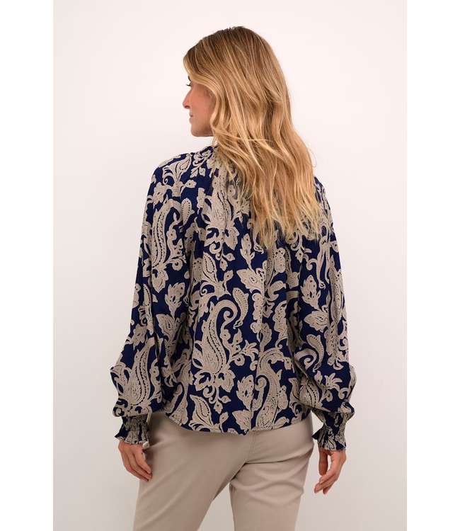 Cream CRLucy Paisley Blouse - Blue