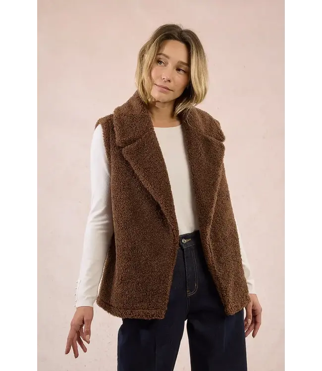 Molly Bracken Sleeveless Jacket - Marron