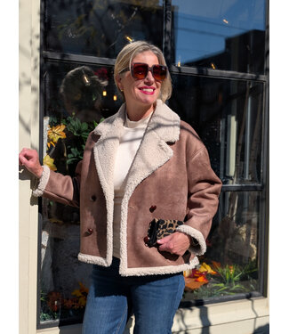 Molly Bracken Faux Suede Jacket - Marron