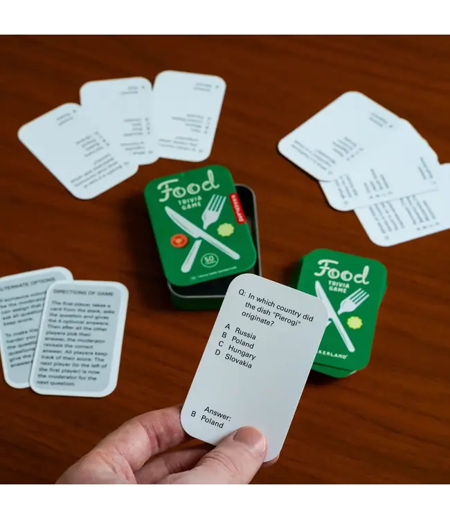 Kikkerland Design Inc. Trivia Card Game - Food