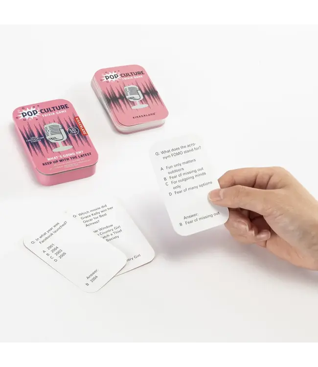 Kikkerland Design Inc. Trivia Card Game - Pop Culture