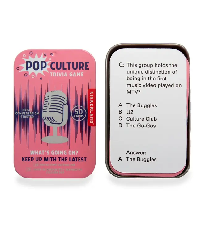 Kikkerland Design Inc. Trivia Card Game - Pop Culture