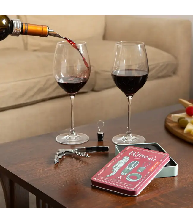 Kikkerland Design Inc. 4 Piece Wine Kit