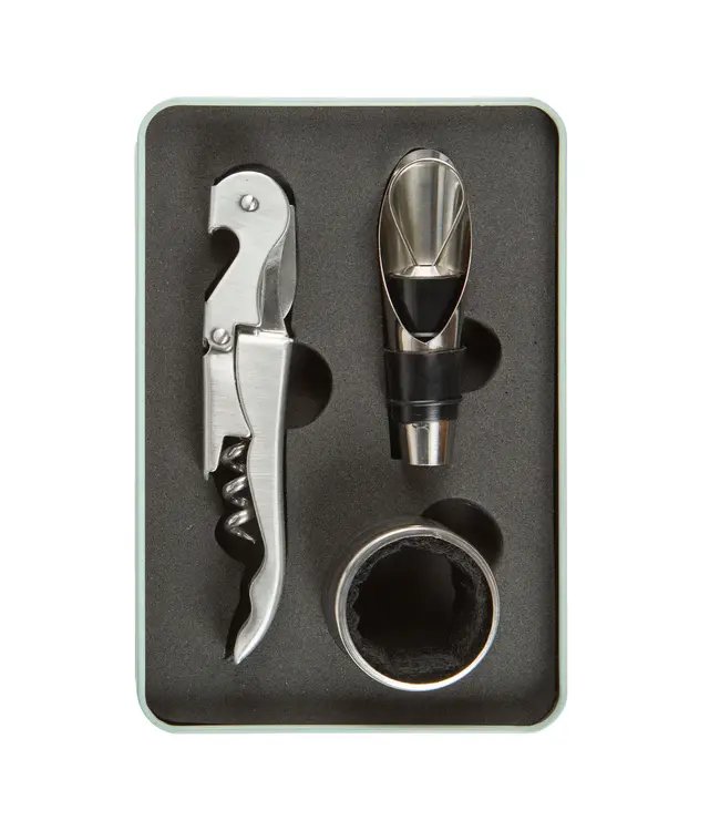 Kikkerland Design Inc. 4 Piece Wine Kit