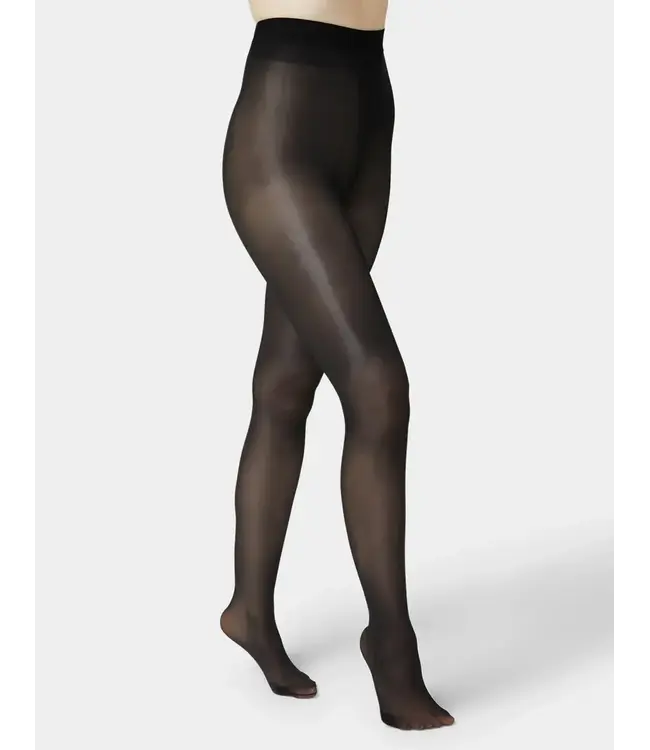 Hue Silky Gloss Opaque Tights - Black