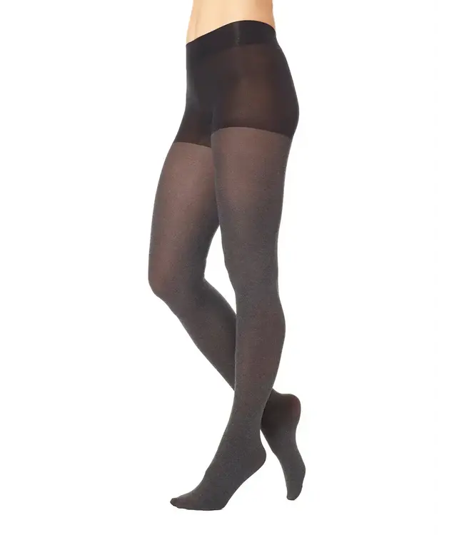 Hue Super Opaque Smooth Control Tights - Graphite Heather