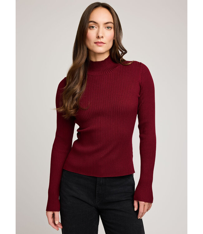Gentle Fawn Arlen Ribbed Turtleneck - Crimson