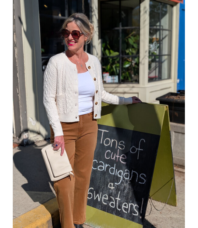 Cable Knit Cardigan - Vanilla