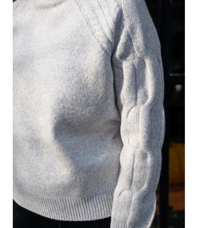 Apricot Melange Roll Neck Jumper - Grey