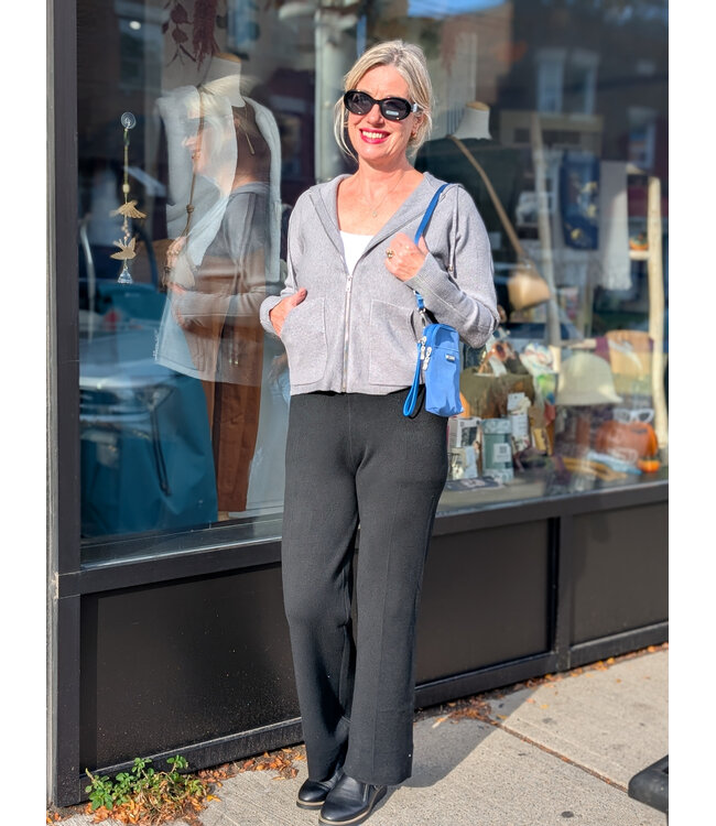 Pull On Knit Pants - Black