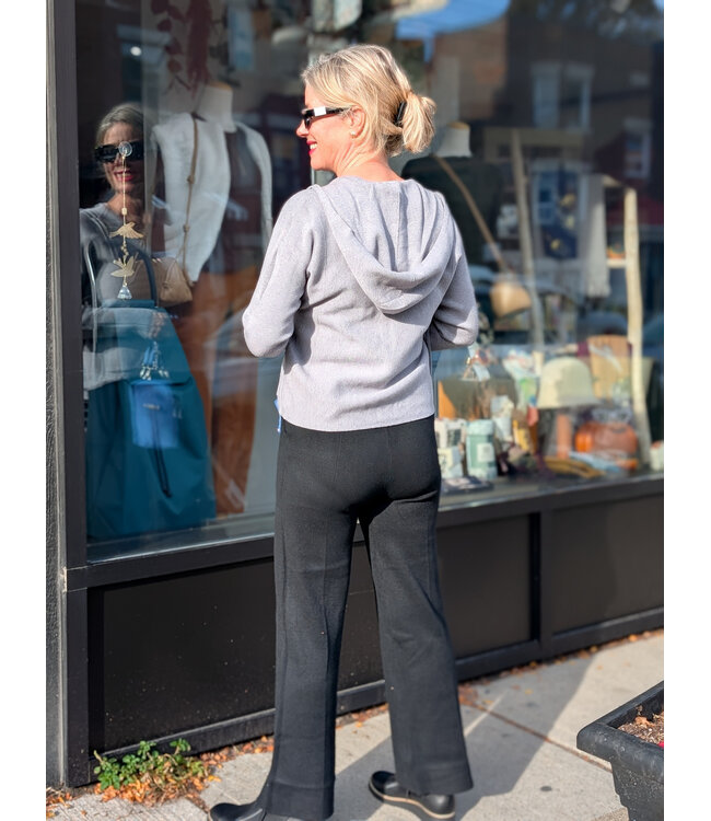 Pull On Knit Pants - Black