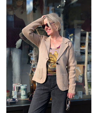 Astrid Knit Blazer - Camel