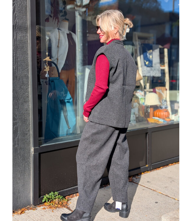 Fransa Pull-on Trousers - Charcoal