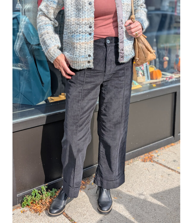 B. Young ByDasik Cord Cropped Pants - Black