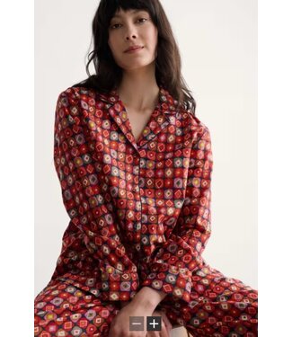 Seasalt Cornwall Organic Cotton Viewpoint Pajamas Set - Printed Diamonds Mix