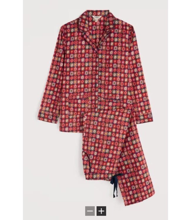 Seasalt Cornwall Organic Cotton Viewpoint Pajamas Set - Printed Diamonds Mix