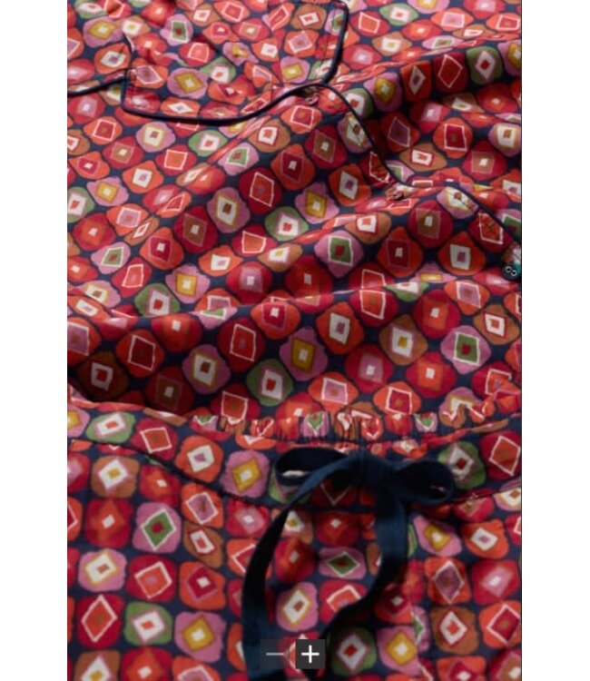 Seasalt Cornwall Organic Cotton Viewpoint Pajamas Set - Printed Diamonds Mix