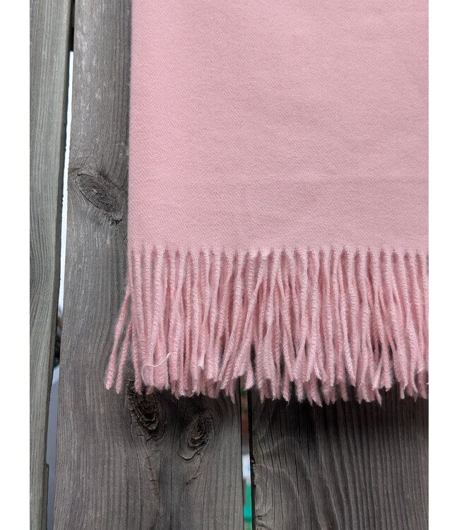 Winter Scarf w/ Fringe - Pink