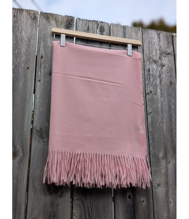 Winter Scarf w/ Fringe - Pink