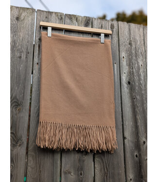 Winter Scarf w/ Fringe - Camel