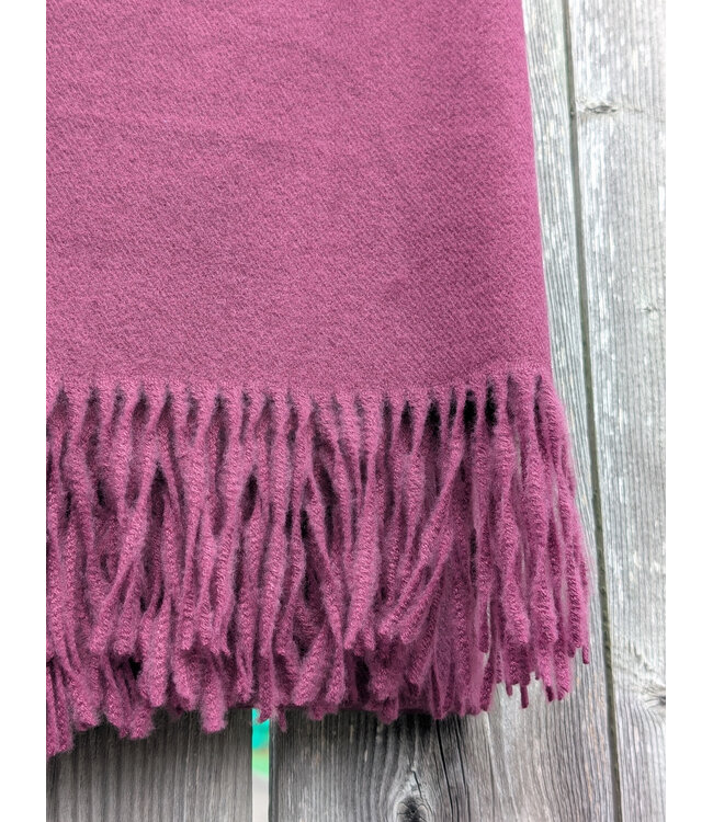 Winter Scarf w/ Fringe - Maroon