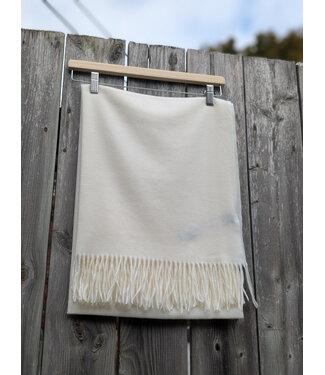 Winter Scarf w/ Fringe - Cream