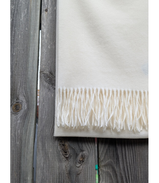 Winter Scarf w/ Fringe - Cream