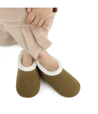 Snoozies Slippers - Fashion Corduroy - Olive
