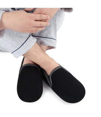 Snoozies Men's Slippers - Alpine Cord - Black