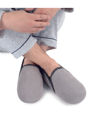 Snoozies Men's Slippers - Alpine Cord - Grey