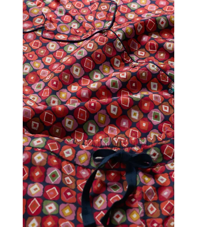 Seasalt Cornwall Organic Cotton Viewpoint Pajamas Set - Printed Diamonds Mix