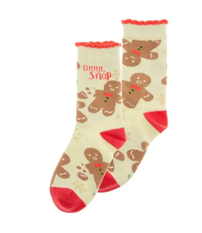 Karma Holiday Crew Socks - Ohhh, Snap Gingerbread