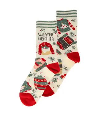 Karma Holiday Crew Socks - Sweater Weather