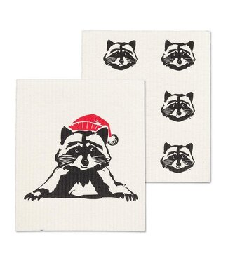Abbott Raccoon w/ Hat Dishcloth