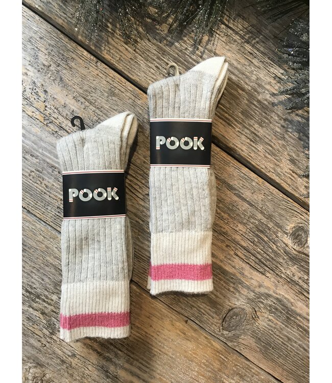 Pook Pook Wool Socks - 2pairs - pink