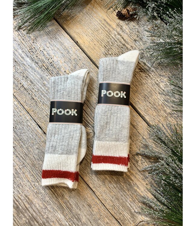 Pook Pook Wool Socks - 2pairs - red